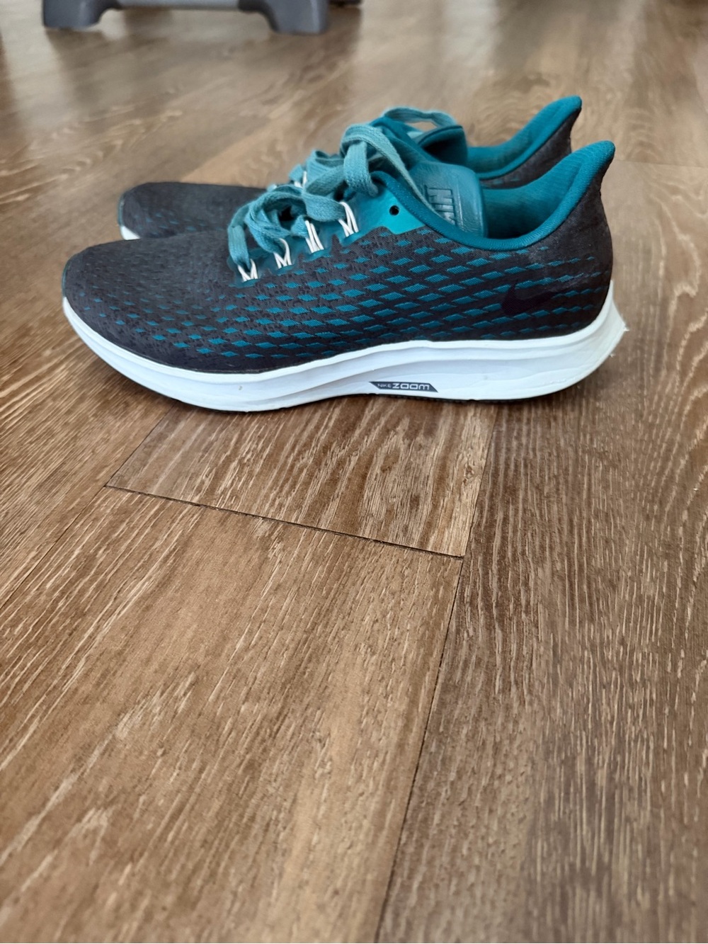 Nike Teal and Black Mesh Running Sneakers